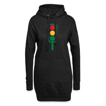 Feu - Sweat-shirt à capuche long Femme - noir - Devant