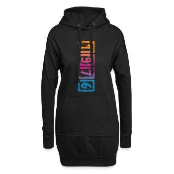 Vintage 1976 - Hoodie-Kleid - Schwarz - Vorne