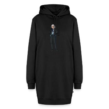 Asteria - Hoodie-Kleid - Schwarz - Vorne - AI Model Female 172 light (172cm)
