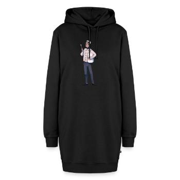 Cookie - Hoodie-Kleid - Schwarz - Vorne - AI Model Female 172 light (172cm)
