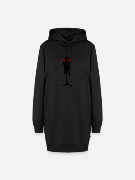 Schatten - Hoodie-Kleid - Schwarz