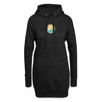 Sun Fun – Tropisches Sommer-Aufkleberdesign - Hoodie-Kleid - Schwarz - Vorne
