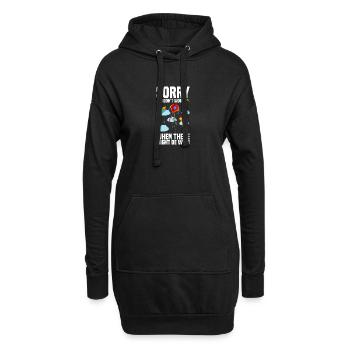 Kite Flying Pilot Gants Ornement Accessoires - Sweat-shirt à capuche long Femme - noir - Devant