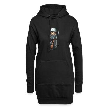 Lady Biker pour un motard motard - Sweat-shirt à capuche long Femme - noir - Devant