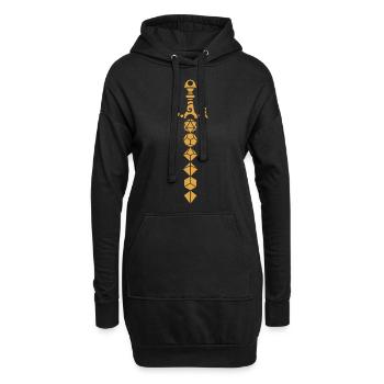 SCHWERT Würfel Gamer Brettspiel Drachen Geschenk - Hoodie-Kleid - Schwarz - Vorne