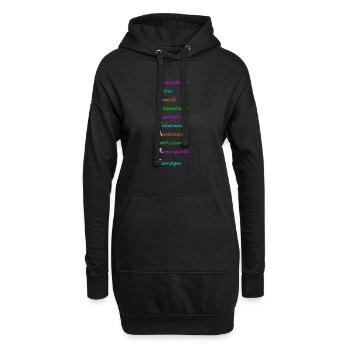 SAGITTAIRE Sympathique Active Géniale Indépendante - Sweat-shirt à capuche long Femme - noir - Devant