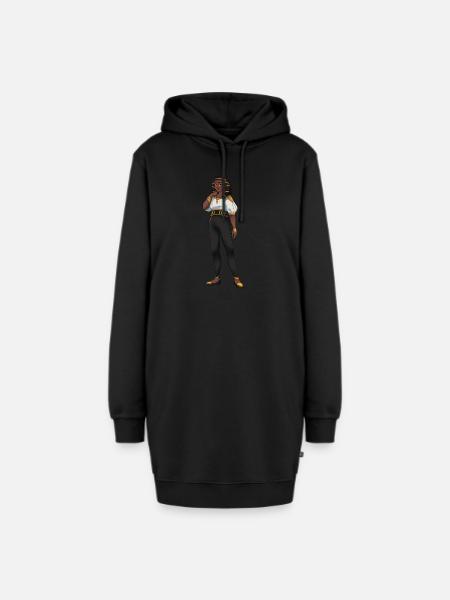 Ra-I, göttlich beschenkte Katzenmagische - Hoodie-Kleid - Schwarz