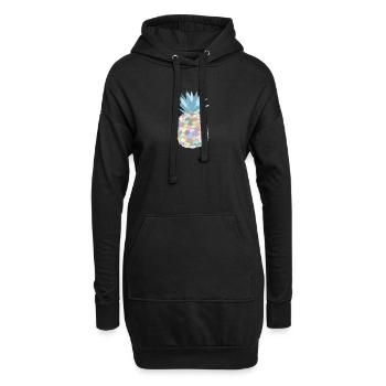 Ananas aux couleurs pastels - Sweat-shirt à capuche long Femme - noir - Devant