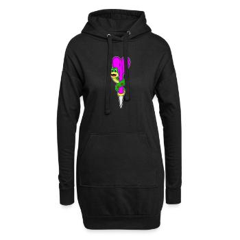 Fléchette serpent - Sweat-shirt à capuche long Femme - noir - Devant