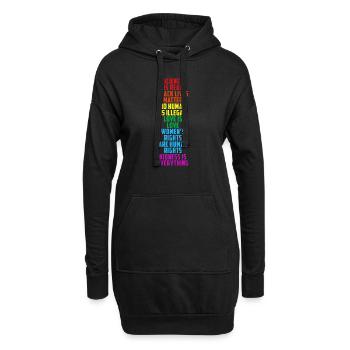 LGBT LGBTQ Gay Pride Féminisme Égalité - Sweat-shirt à capuche long Femme - noir - Devant