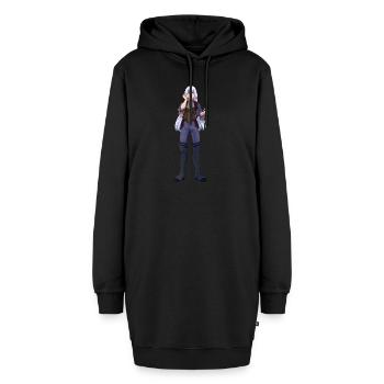 Naomi - Hoodie-Kleid - Schwarz - Vorne - AI Model Female 172 light (172cm)