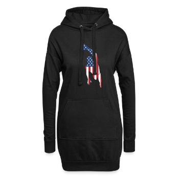 Natation Nageurs Piscine Moniteurs de natation - Sweat-shirt à capuche long Femme - noir - Devant