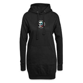 Skelett bunt - Hoodie-Kleid - Schwarz - Vorne