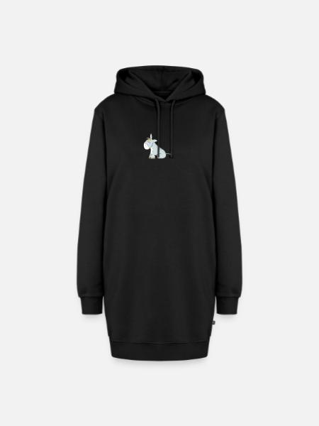 Esel - Hoodie-Kleid - Schwarz