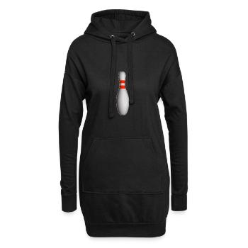 cône - Sweat-shirt à capuche long Femme - noir - Devant