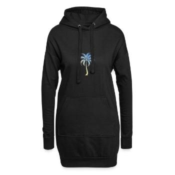 Vacances Palm Tree - Sweat-shirt à capuche long Femme - noir - Devant