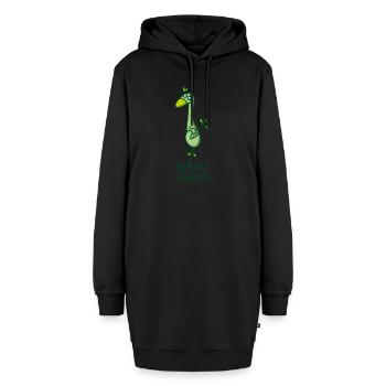 Gans grün im Frühling - Hoodie-Kleid - Schwarz - Vorne - AI Model Female 172 light (172cm)