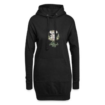 Koala Lover Hug Floral Mum Happy Mother's Day - Hoodie-Kleid - Schwarz - Vorne