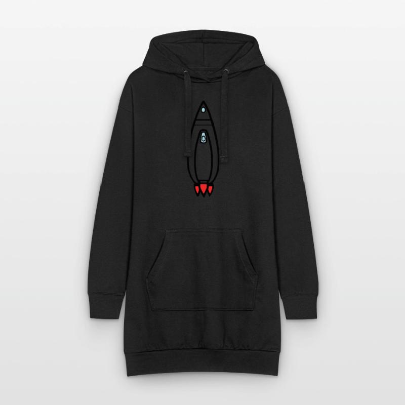 Spacecraft Rocket Space Space Flight Vector Hoodie Dress