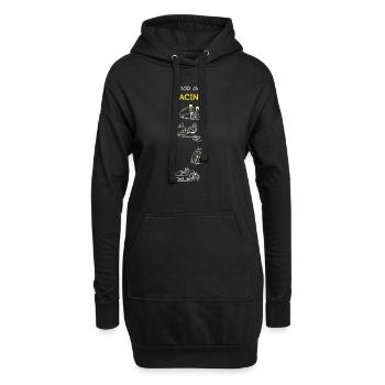 Good old racing - Sweat-shirt à capuche long Femme - noir - Devant