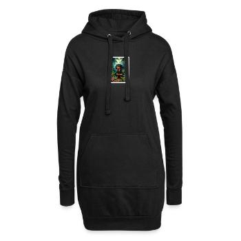 Dackel Dschungel - Hoodie-Kleid - Schwarz - Vorne