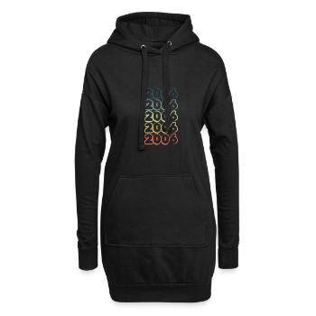 Né en 2006 - Sweat-shirt à capuche long Femme - noir - Devant
