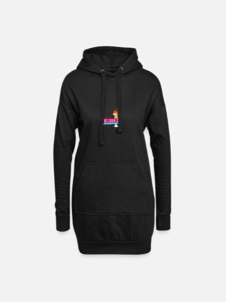 Sommer - Hoodie-Kleid - Schwarz