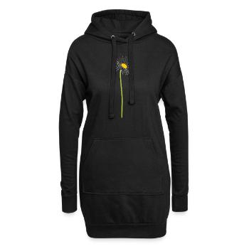 Calendula - Sweat-shirt à capuche long Femme - noir - Devant