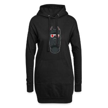 Cane Corso Japan Sunglasses I Japanese Flag - Hoodie-Kleid - Schwarz - Vorne