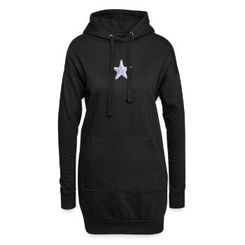 Zartes Seestern-Aquarell - Hoodie-Kleid - Schwarz - Vorne
