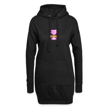 Winner - Hoodie-Kleid - Schwarz - Vorne
