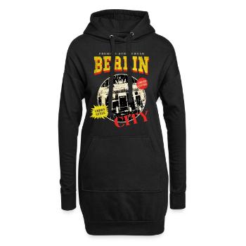 Berlin Germany City Skyline Vintage Retro - Hoodie Dress - black - Front