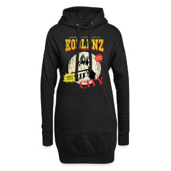 Koblenz Deutschland Stadt Skyline Vintage Retro - Hoodie-Kleid - Schwarz - Vorne