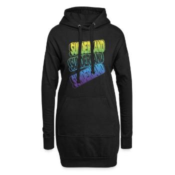 Sunderland Angleterre UK City Font Skyline Accueil - Sweat-shirt à capuche long Femme - noir - Devant
