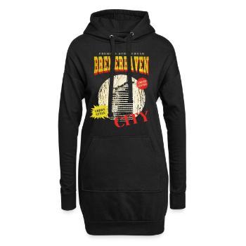 Bremerhaven Deutschland Stadt Skyline Vintage - Hoodie-Kleid - Schwarz - Vorne