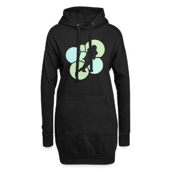 Joueur de football américain Quarterback - Sweat-shirt à capuche long Femme - noir - Devant