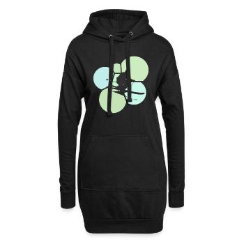 Ski Freeride Schnee - Hoodie-Kleid - Schwarz - Vorne