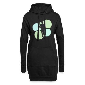 Ring Uppercut Boxing - Hoodie-Kleid - Schwarz - Vorne