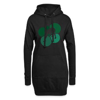 Football américain Gridiron Tailback Footballeur - Sweat-shirt à capuche long Femme - noir - Devant