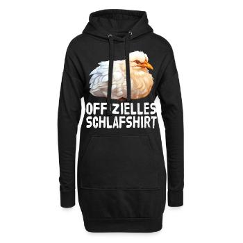 Chemise de couchage officielle Poulets - Sweat-shirt à capuche long Femme - noir - Devant