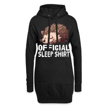 Chemise de nuit officielle Hedgehog - Sweat-shirt à capuche long Femme - noir - Devant
