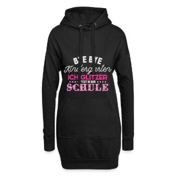 Tschüss Kindergarten Schule Einschulung Geschenk - Hoodie-Kleid - Schwarz - Vorne