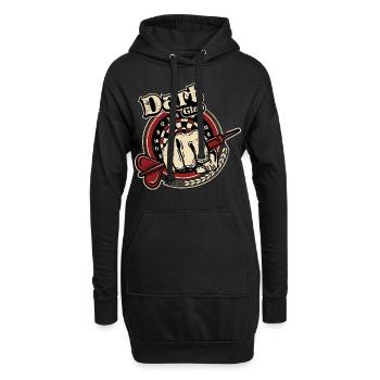 Dart Club 2 - Dart T-Shirts RAHMENLOS - Sport Club - Hoodie-Kleid - Schwarz - Vorne