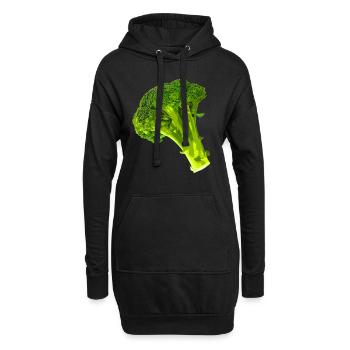 Brokkoli - Hoodie-Kleid - Schwarz - Vorne