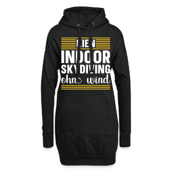 Parachutisme intérieur - Sweat-shirt à capuche long Femme - noir - Devant