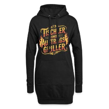 Tischler und Auftragsgriller BBQ Grillen - Hoodie-Kleid - Schwarz - Vorne