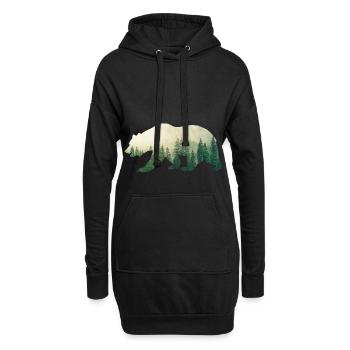 Grizzly - Sweat-shirt à capuche long Femme - noir - Devant