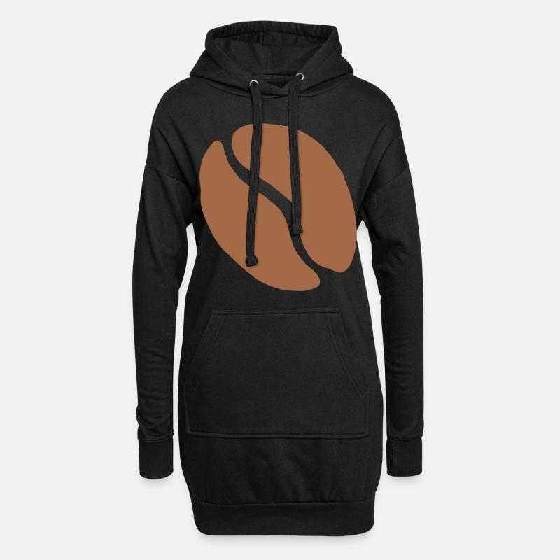 Kaffeebohne Coffee Tasse Koffein Kaffee Geschenk - Hoodie-Kleid - Schwarz