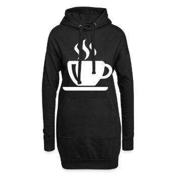 Coffee cup - Hoodie Dress - black - Front