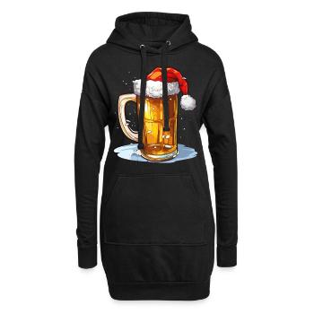 Weihnachten Bier Weihnachtsbier Prost Lustig Humor - Hoodie-Kleid - Schwarz - Vorne